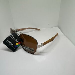 Manhattan Polarized Aviator Sunglasses UV400 – Metal Frame – New